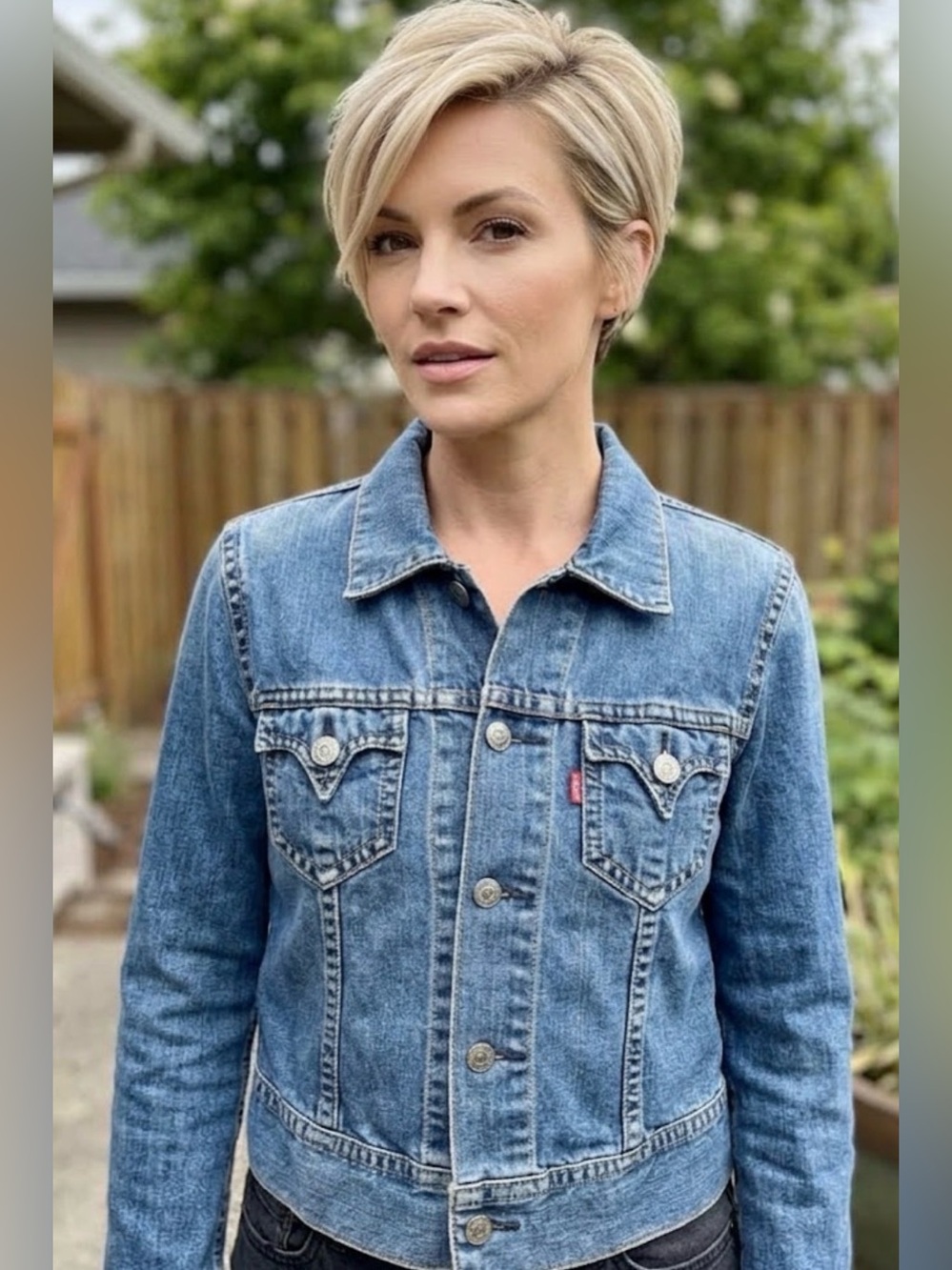 Levi's Blue Denim Trucker Vintage Y2K Cropped Jacket Large
